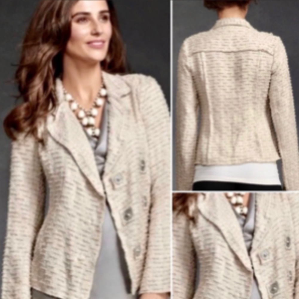 🌴hp🌴 CAbi Cream Double Breasted Blazer - Picture 2 of 10